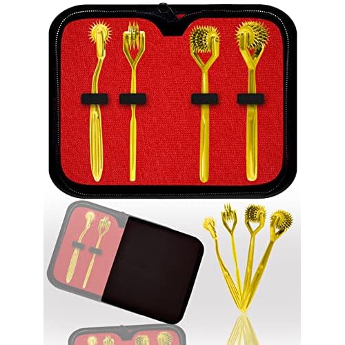 Wartenberg Neuro Pinwheel Diagnostic Instrument Sensory Wartenberg Pinwheel 1,3.5,7 Head Strong Wheel Stainless Steel Nerve Tester Set of 4 1,3,5,7 Head Gold