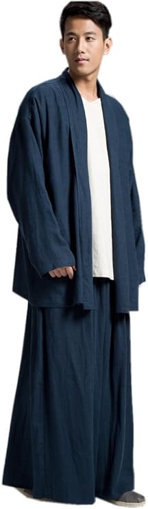 ZanYing Buddhist Monk Meditated Clothing Sets Plus Size Men Yoga Taichi Suits