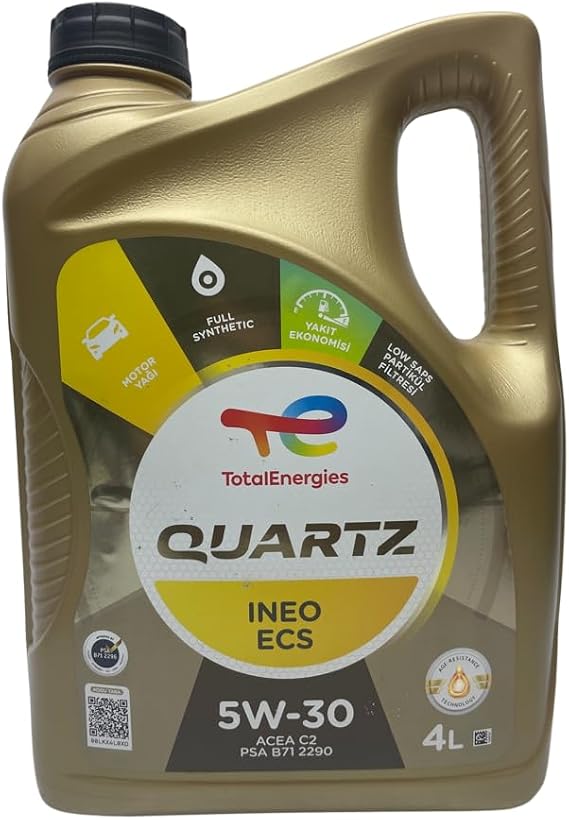 Motor Yağı Total Quartz 5W30 INEO ECS DPF 4 Litre Full Sentetik Dizel Partikül Filtreli Araçlar İçin