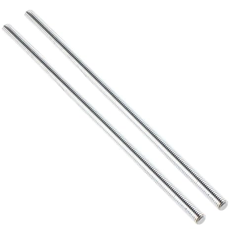 Stainless Steel Threaded Rods, M4-0.7 Thread Pitch, 250 mm Length (Pack of 2)