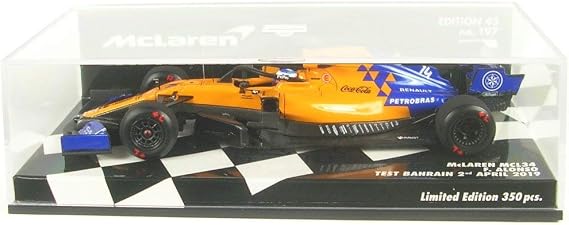 Minichamps 537194314 1:43 McLaren MCL34 Fernando Alonso #14 Test Bahrain F1 2019, Multi
