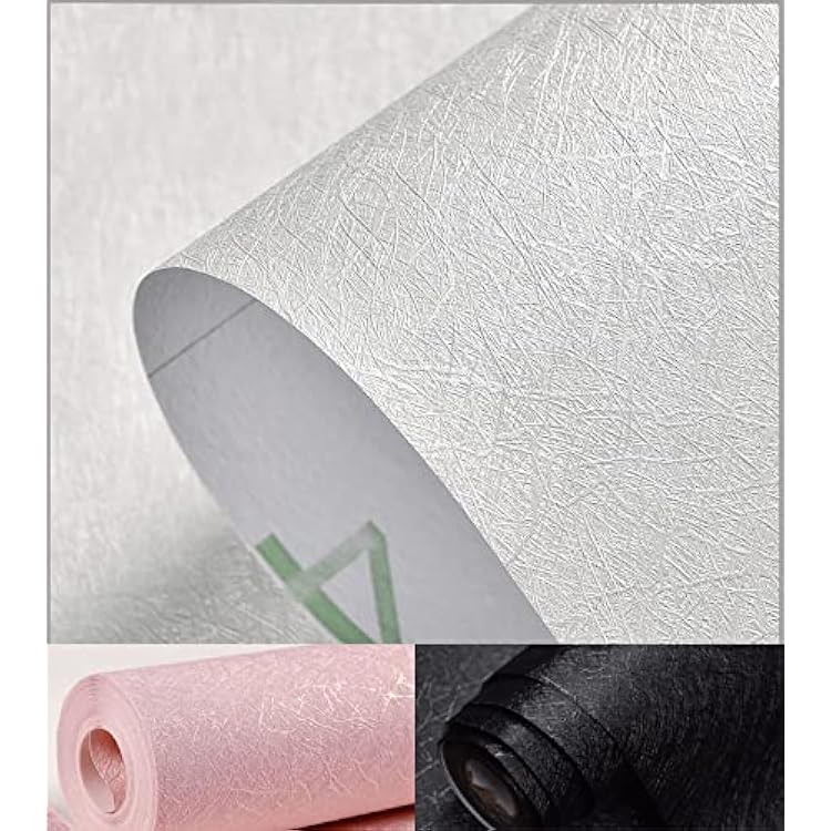 Cohoo Home Silk White Wallpaper Peel and Stick Contact Paper White Textured Contact Paper for Cabinets Self Adhesive Removable Wallpaper for Bedroom Wall Sticky Waterproof Shelf Liner 15.7inW 197inL