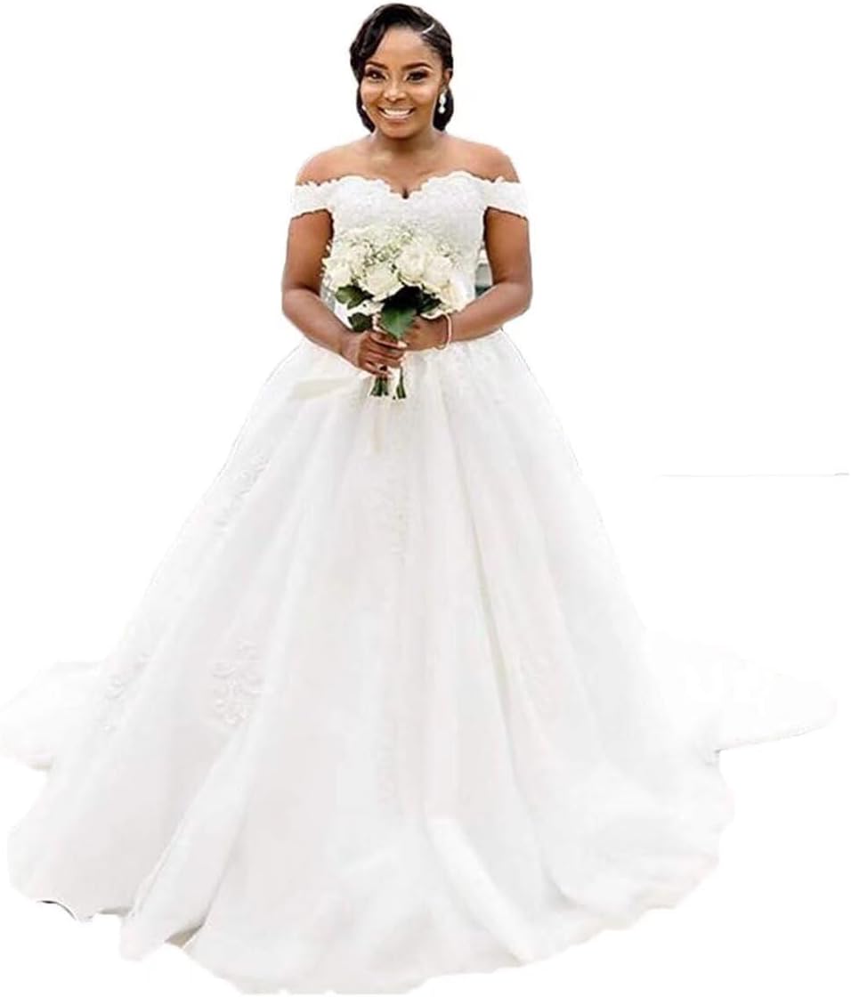 Yuxin Luxury Sweetheart Crystal Beaded Wedding Dress 2023 Princess Long Train Lace Ball Gown Bridal Dresses for Bride CR094