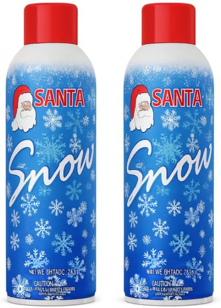 Artificial Snow Spray, Decorative Spray for Trees, Wreaths, Windows, 2 Pack
