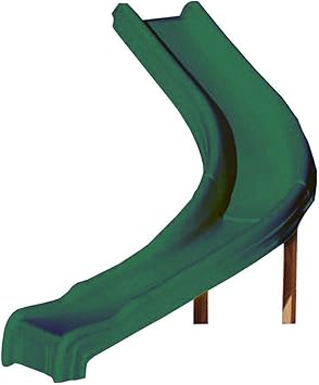 Swing-N-Slide NE 4678-1TB Side Winder Curved Plastic Swing Set Slide for 4' Deck Heights, Green