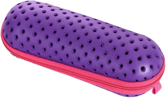 LAWALEISHE Swimming Goggle Storage Case - EVA Material, Ideal for Swimmers on the Go with Drainage & Ventilation Holes and Secure Zipper Closure for Goggle Protection