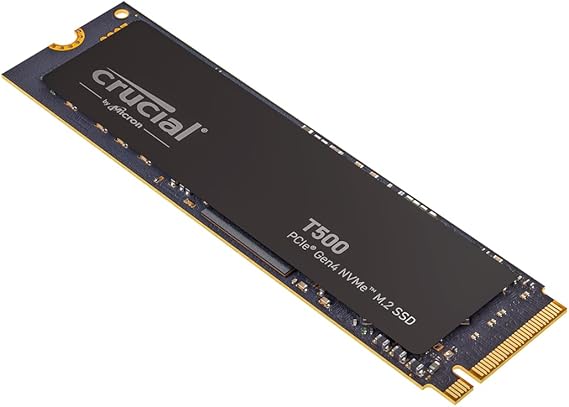 Crucial T500 SSD 2TB PCIe Gen4 NVMe M.2 Internal Hard Drive up to 7400 MB/s TLC NAND Compatible with Laptop and Desktop Microsoft DirectStorage - CT2000T500SSD8