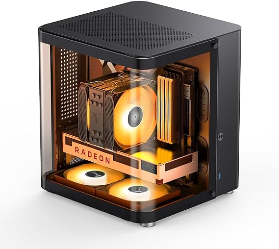 PC Case JONSBO TK-1 Dual Surface Translucent MATX Gaming Chassis Black