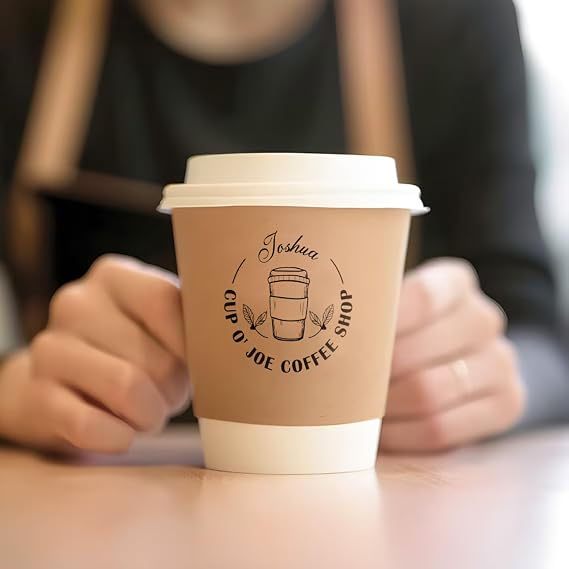 Custom Loyalty Card Stamp, Small Rubber Logo Stamp, Custom Coffee Mug Logo Stamp, Cup Sleeve Stamp Mini Stamp Logo, Coffee Card Stamp