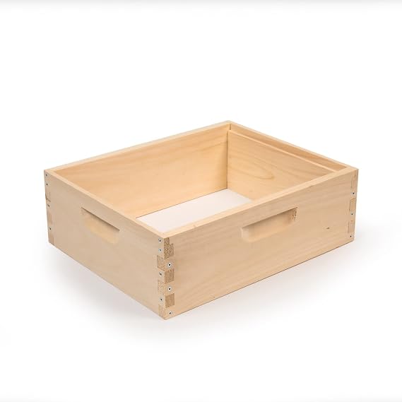 Lehman's Stoney Acres Beekeeping Beehive Box, 10 Frame Medium Assembled Super or Brood Honeybee Hive Box, Amish Made