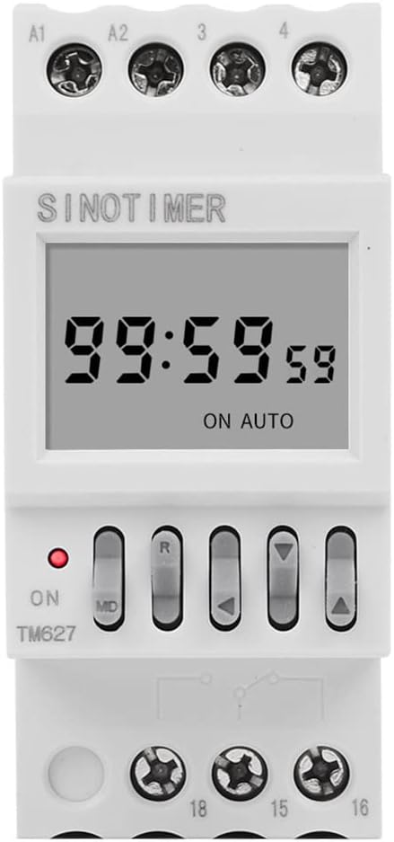 TM627 1 Second to 99 Hours Infinite Auto Cycle Time Relay Digital Programmable Timer Switch Lighting Control Programmer (12VDC/AC)