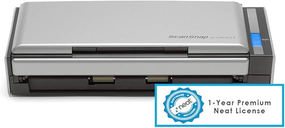 Fujitsu ScanSnap S1300i - Document Scanner - Dual CIS - Duplex - 8.5 in x 34.0 in - 600 dpi x 600 dpi - up to 12 ppm Mono  up to 12 ppm Color - ADF 10 Sheets - USB 2.0