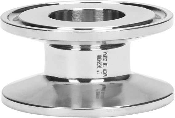 DERNORD Sanitary Tri Clamp Tube SS304 with 1.5 inch Tri Clamp 1 inch Tube OD (Length: 1 Inch /25 MM)
