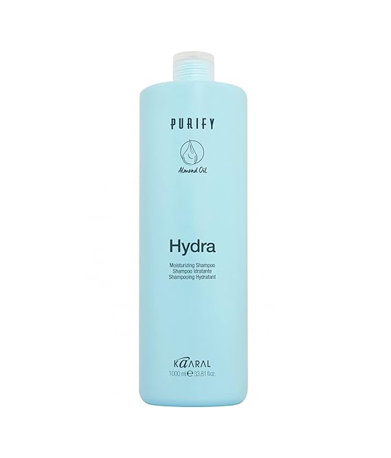 Kaaral Purify Hydra Moisturizing Shampoo - Natural Hydrating Care for Dry or Color Treated Hair - Safe for Women and Men - Softens and Revives Hair - Professional Quality Formula - 1000 ml