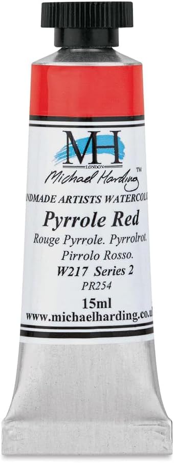 Michael Harding Professional Watercolors - 15ml Tubes (Pyrrole Red)