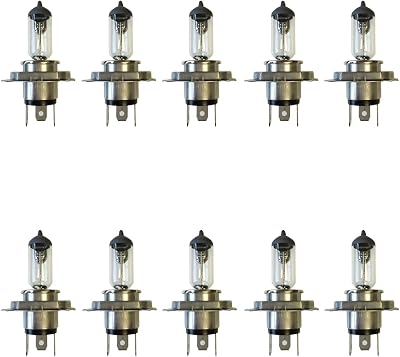 NIUPARTS 10 Pieces Pack - H4 Halogen Bulb Light - 55W White