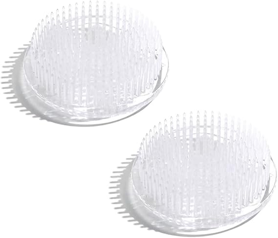 2pcs Flower Frog Round Plastic Flower Arrangement Holder Floral Pin Frog 70mm / 2.76 Inch (White) (White)