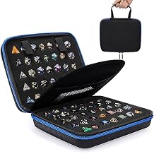 Aoriher 1 Pcs Dice Case with Removable Slotted Tray for Storage Game Storage Case Dice Holder Holds up to 70/10 Sets (Blue)