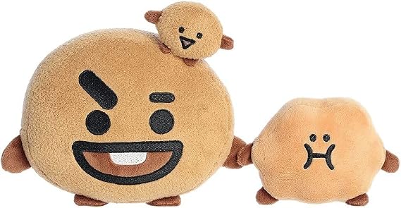 Aurora Lovable BT21 SHOOKY Stuffed Animal - Collectible Fun - Delightful Cuteness - Brown 12 Inches