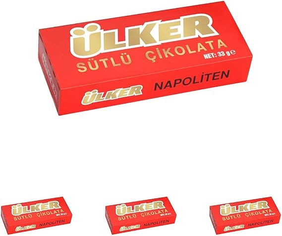 ÜLKER Napoliten Sütlü Çikolata, 33 Gr (4 paketi)