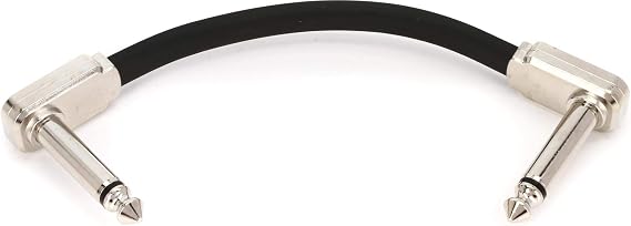 Ernie Ball Flat Ribbon Patch Cable, 3in, Black (P06225)