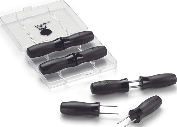 Weber 8-Piece Corn Holder Set with Storage Case | 8 Corn Picks with Comfortable Nylon Grips & Thumb Grooves, Stainless-Steel Prongs for Safe, Easy CornontheCob Eating