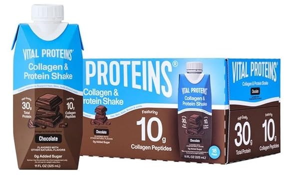 Vital Proteins Collagen Protein Shake, Chocolate, 18 pack.