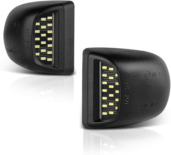 VIPMOTOZ Full LED License Plate Light For Cadillac Escalade Chevy Silverado 1500 2500 3500 Suburban Tahoe GMC Sierra 1500 2500 3500 Yukon XL Tag Lamp Assembly Replacement