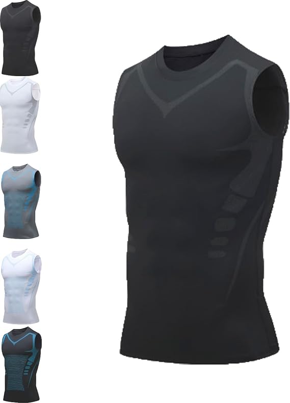 Compression Shirt Men, Slashes Shaping Sleeveless Compression Shirt