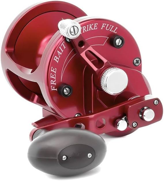 AVET JX 6/3 Lever Drag MC Conventional 2 Speed Reel RED