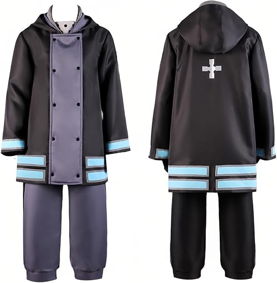 Anime Fire Force Cosplay Costume Jacket Shinra Kusakabe Uniform Fireman Workwear ENN ENN No Shouboutai Outfit
