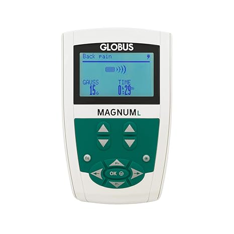 GLOBUS Magnum L High Power Home Magnettherapie 8 Programme für häufige Erkrankungen wie Frakturen Halswirbelsäule Rückenschmerzen Osteoporose Arthrose Arthritis und Epicondylitis