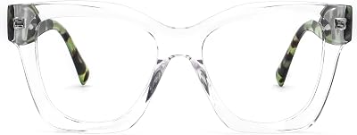 Zeelool Stylish Oversized Square Glasses with Clear Lens for Women Men Ada ZJGA228324