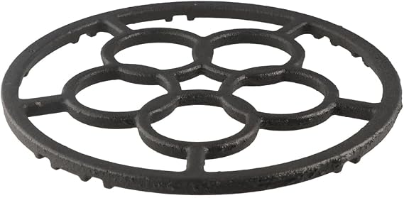 Kitchen Gas Stove Stand, Cast Iron Stove Pot Stand Pot Holder Cooktop Rack Black Moka Pot Holder Round Gas Range Support Rack Stand