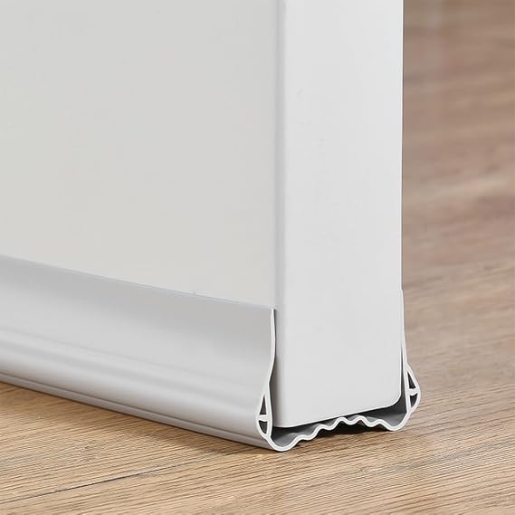 Door Bottom Decorative Cold-Proof Sealing Strip,Under Door Draft Stopper, Sealing Strip for dust-Proof Gap at The Bottom of The Door - Removable and Washable Insulation Noise Dustproof Strip (Gray)