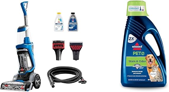 Bundle of BISSELL ProHeat 2X Revolution Pet, 35799, Upright Deep Cleaner + Bissell 2X Pet Stain & Odor Full Size Machine Formula, 60 Ounces, 99K5A, 60-Ounce, No Color, Fl Oz
