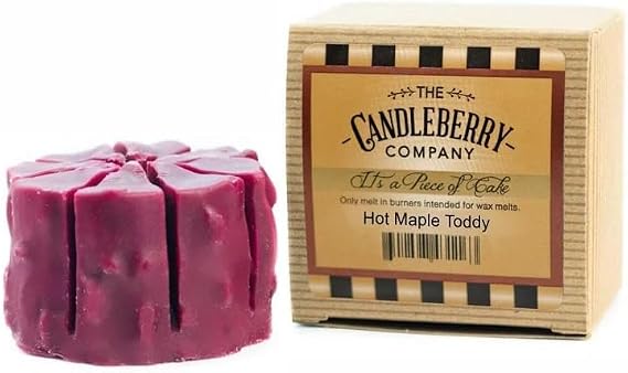 Candleberry Hot Maple Toddy Scented Candle Melts | Highly Scented Soy Blend Wax Melts for Candle Warmers | Maple Honey Tart Wax Melts | Cake Shaped Wax Melts Made in USA | 30hour Burn Time