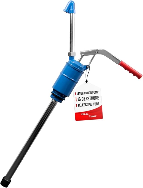 TERA PUMP Heavy Duty Manual Hand-Operated Drum Barrel Pump