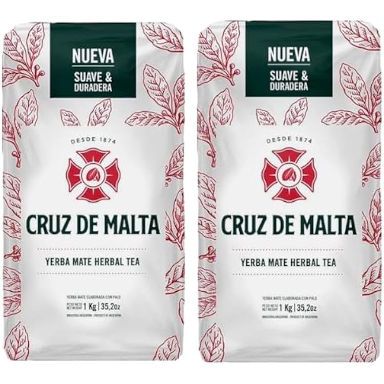 YERBA MATE CRUZ de MALTA 2.2lb 1 kilo Pack Of 2