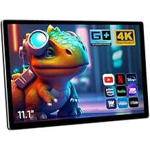 11.1-inch 2K QLED Touch Screen Android 14 Portable Car TV, Car Rear Seat Headrest Monitor Multi-Medias Video Player, Support Phone Mirror Link WiFi Bluetooth, HDMIRCA Input 2G32GB