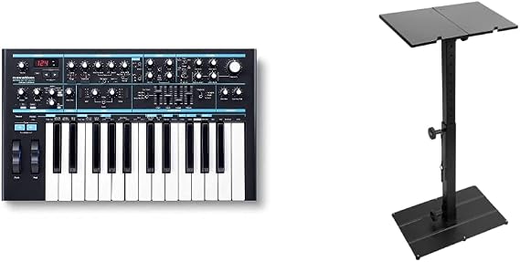 Novation Bass Station II Analogue Monosynth + On-Stage KS6150 Compact MIDI/Synth Utility Stand