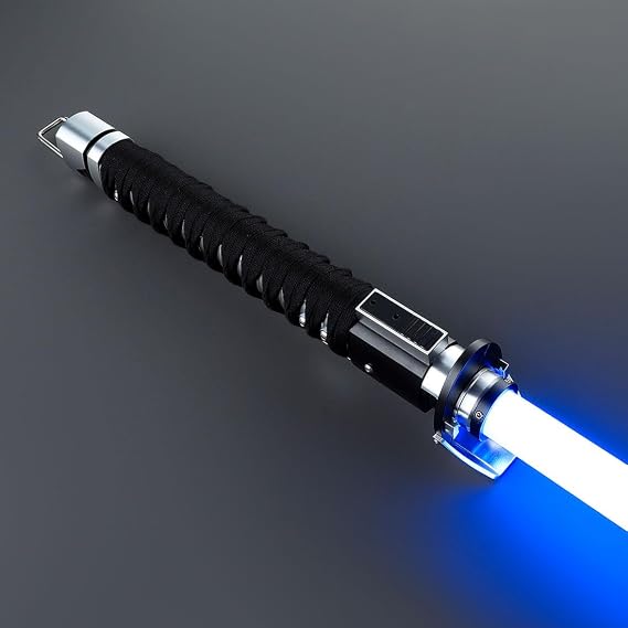 Samurai Style Pixel Pogo Core Saber Set, Detachable Blade Fabric Wrap Hilt, Cosplay Prop, 16 Colors & 34 Sound Fonts, 12 Startup Effects, Motion Sensing Control Effect