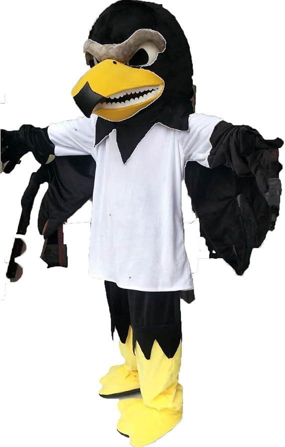 New Deluxe Plush Falcon Mascot Costume Adult Size Eagle Mascotte Mascota Carnival Party Cosply Costume Fancy Dress Suit Fit