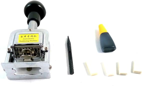 5 Digit Black Self Inking Automatic Numbering Machine Stick