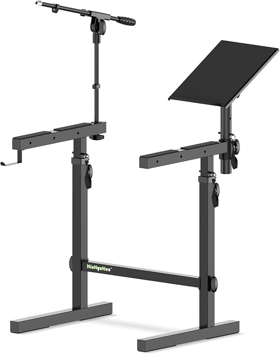Keyboard Stand Heavy Duty Piano Stand with Mic and Laptop Stand