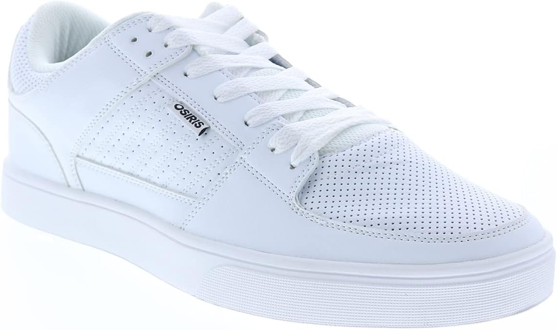 Osiris Protocol - Shoes for Men - Abrasion-Resistant Rubber Outsole - Padded Collar - Faux-Nubuck Uppers Whiteout 9 D - Medium