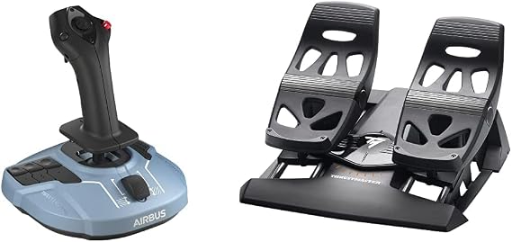 国内正規品Thrustmaster スラストマスター TCA Sidestick Airbus Edition +TFRP T.Flight Rudder Pedals ジョイスティック用ラダーペダルセット