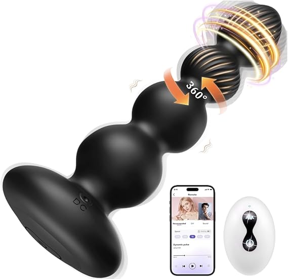 360 Rotating Shaking 10 Modes Massager with App Remote Control for Men LO87003