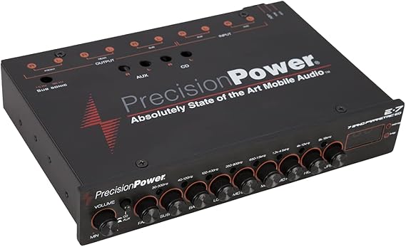 Precision Power E.7 1/2 DIN 7-Band Parametric Equalizer with LED Display