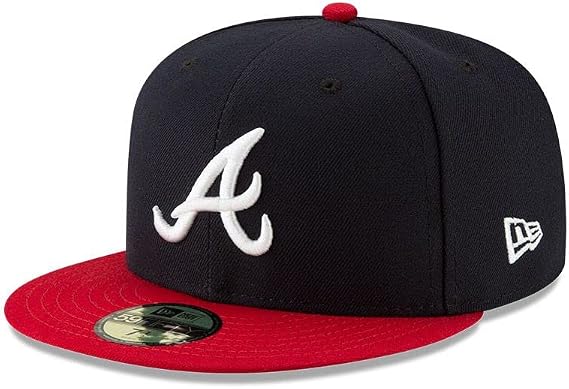 Adult Atlanta Braves New Era Navy Game Authentic Collection On-Field 59FIFTY Fitted Hat - Men's